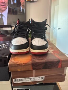 Air Jordan 1 High Top Sneakers - Black, White & Red